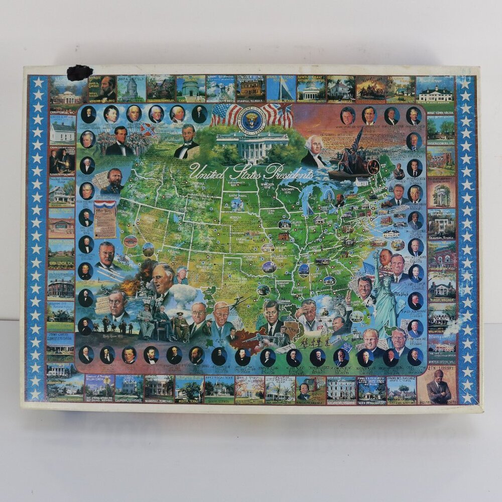 White Mountain 1,000 Piece Puzzle * Vintage 1994 * 1 Piece Missing * G to VG